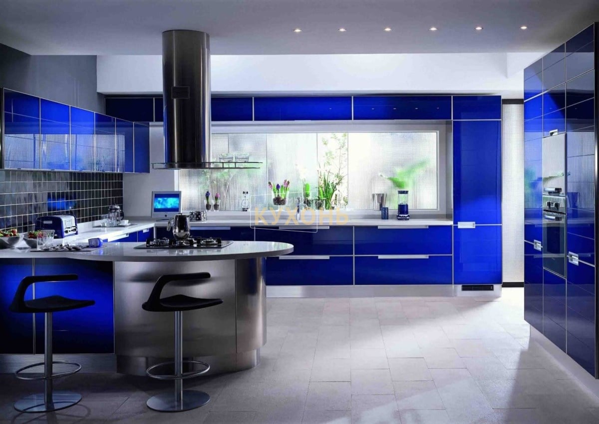 Синяя кухня — стили и сочетания
